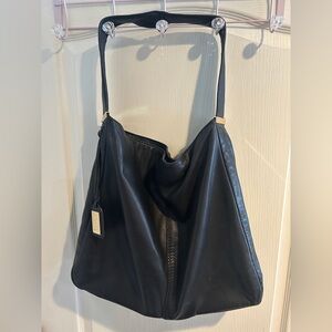 Badgley Mischka Black Leather Shoulder Bag